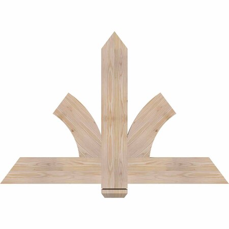 Ekena Millwork Redmond Smooth Timber Gable Bracket, Douglas Fir, 48"W x 32"H x 1 1/2"D x 5 1/2"F, 16/12 Pitch GBW048X32X0206RED00SDF